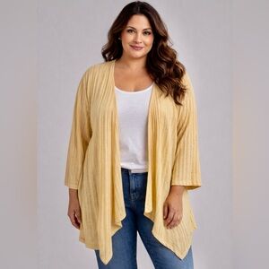 Tanjay | Yellow Open-Front Sweater